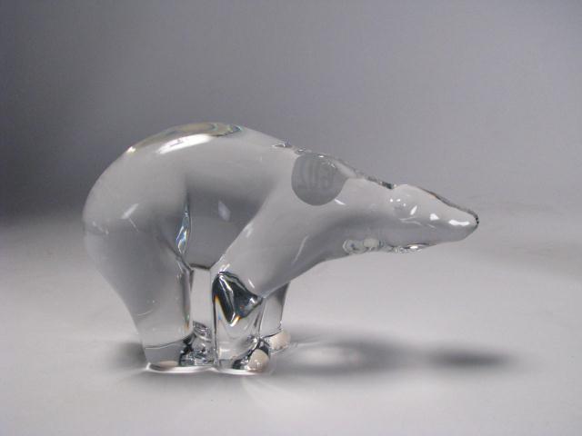 Appraisal: Signed Baccarat crystal bear figure '' long