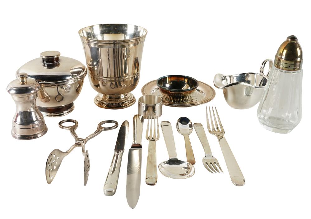 Appraisal: COLLECTION OF SILVERPLATE CHRISTOFLE PUIFORCATcomprising a Puiforcat 'Normandie' partial service