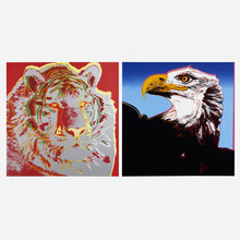 Appraisal: After Andy Warhol TIGER EAGLE TWO WORKS screenprint in colors