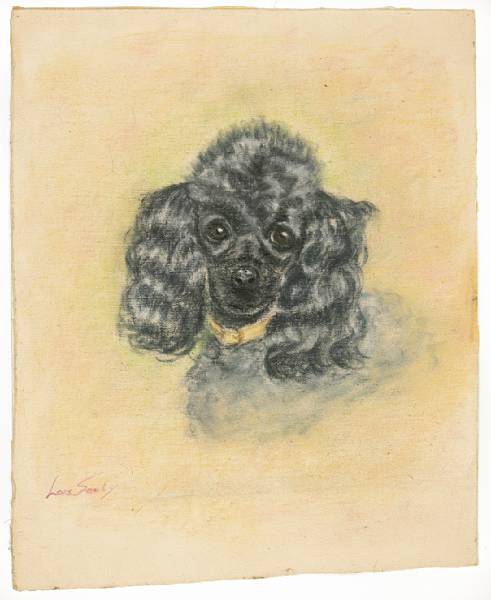 Appraisal: A William Boyd-owned drawing of his dog s A cute