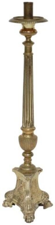 Appraisal: Continental gilt metal church altar candle pricket late th c