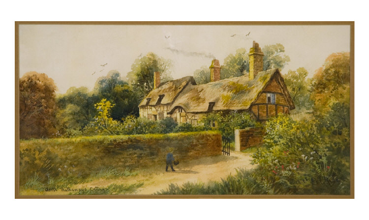 Appraisal: G F Ride 'Anne Hathaway's Cottage' Watercolour Signed and Titled