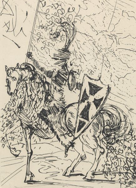 Appraisal: SALVADOR DALI SPANISH - x plate El Cid from Spanish