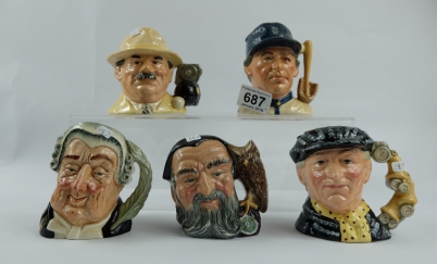 Appraisal: A collection of Royal Doulton small character jugs to include