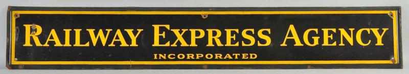 Appraisal: Porcelain Railway Express Agency Sign Description Nice heavy sign with