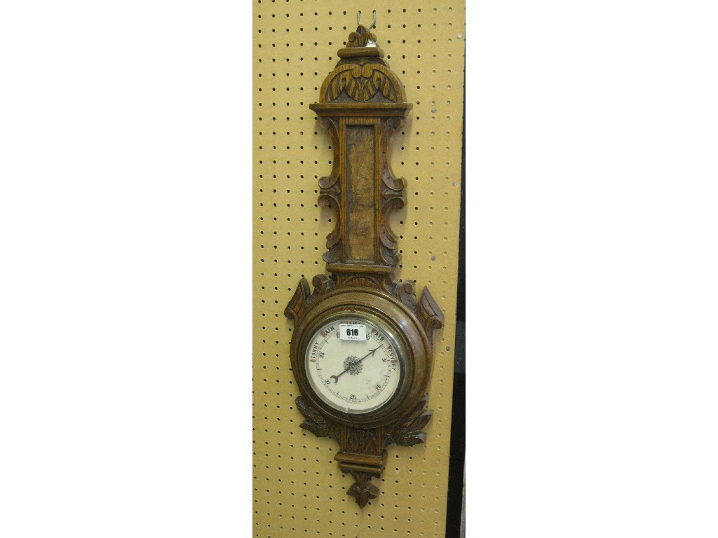 Appraisal: Oak cased barometer