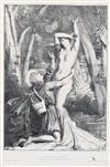 Appraisal: TH ODORE CHASS RIAU Two prints Apollon et Daphne lithograph