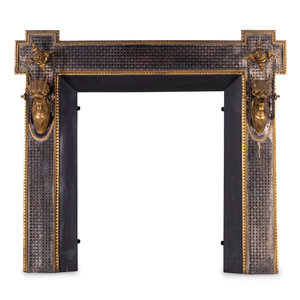 Appraisal: A Continental Silvered and Gilt Bronze Fireplace Surround th Century