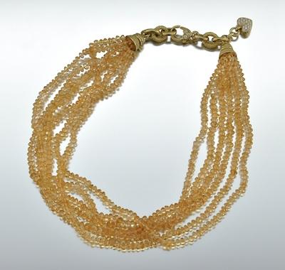 Appraisal: A Fine k Gold and Citrine Necklace k yellow gold