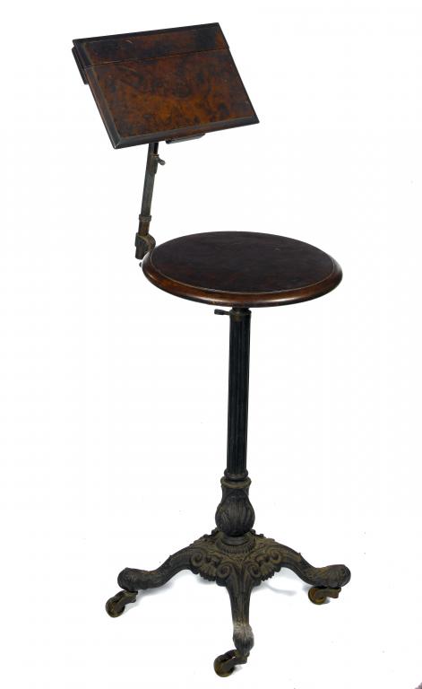 Appraisal: CARTER'S LITERARY MACHINE A VICTORIAN WALNUT GILT BRASS AND CAST-IRON