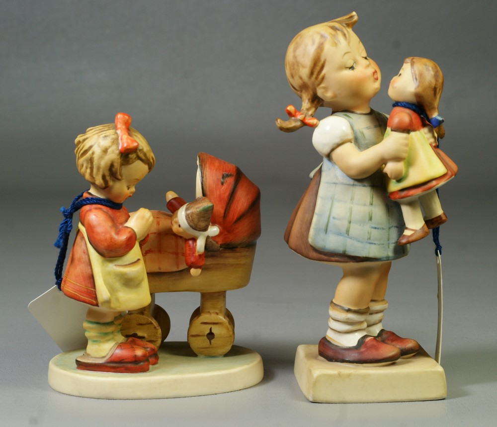 Appraisal: Goebel Hummel Figurines Kiss Me TMK- No Doll Mother some