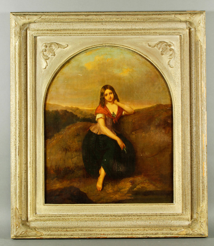 Appraisal: - Allston Woman in Italian Landscape O C Attributed to