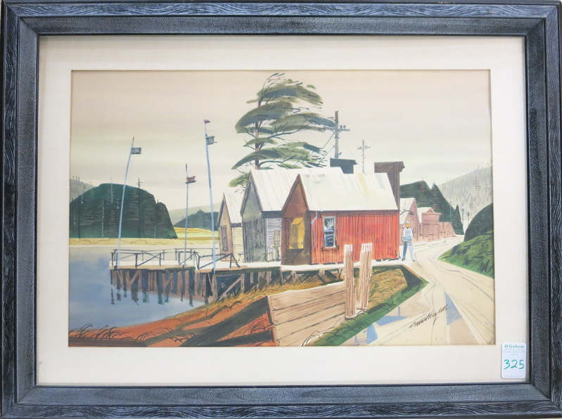 Appraisal: CHARLES WILLARD SWANBERG WATERCOLOR ON PAPER Washington born Harbor scene