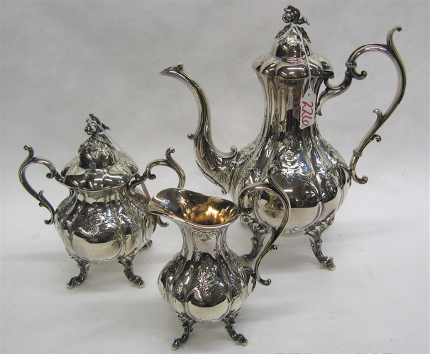 Appraisal: REED BARTON SILVER PLATED COFFEE SERVICE in the Winthrop pattern