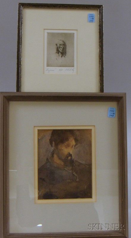 Appraisal: Two Framed Portraits by Paul Rahilly American th Century including