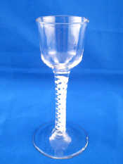 Appraisal: A Georgian double air twist stem cordial glass