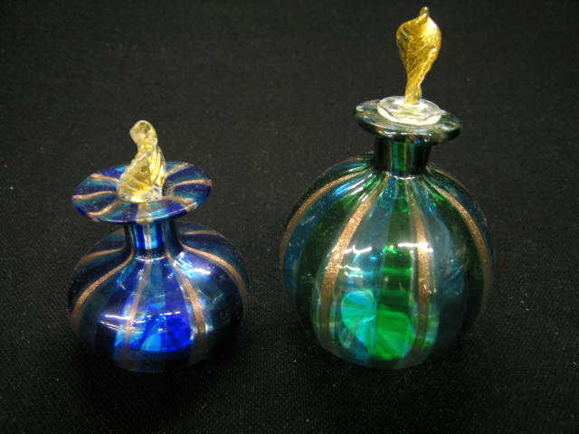 Appraisal: Italian Art Glass Perfume Bottles