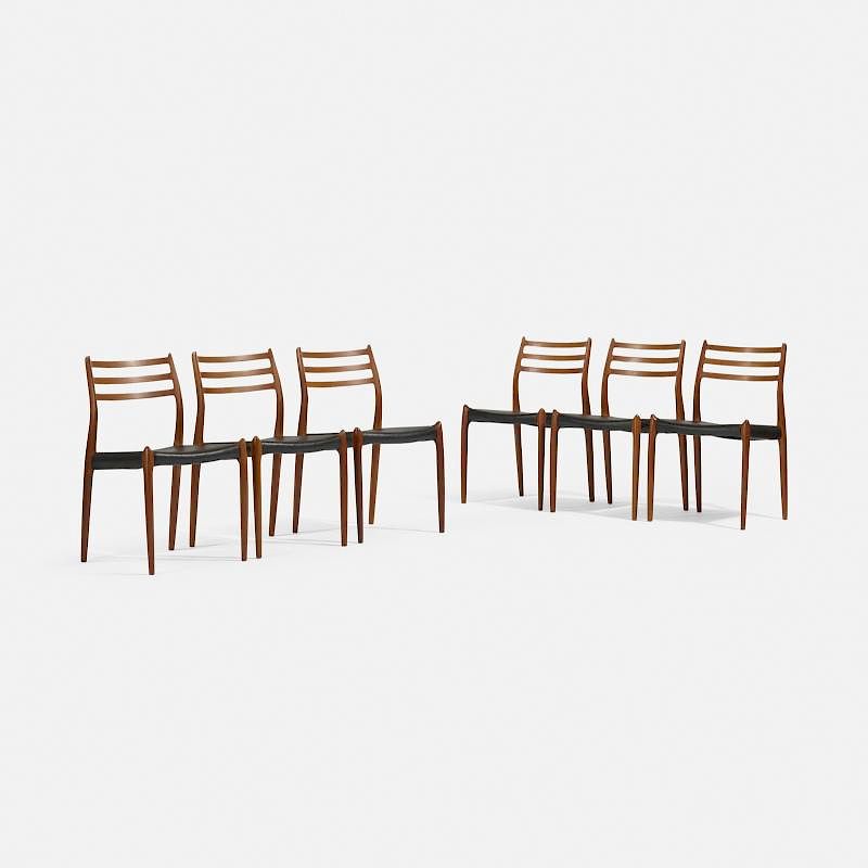 Appraisal: Niels O Moller dining chairs set of six Niels O