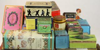 Appraisal: Vintage Food Tins Tea Bisquits Chocolate Etc Pcs