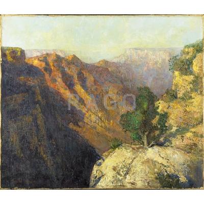 Appraisal: DeWitt Parshall American - Grand Canyon Oil on canvas framed