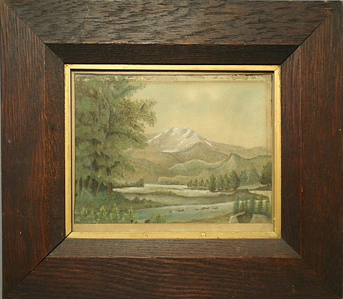 Appraisal: - Small pastel drawing of Pike s Peak by Anne