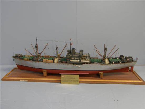 Appraisal: Model of the Nathaniel Green Liberty Ship Torpedoed in Arzell