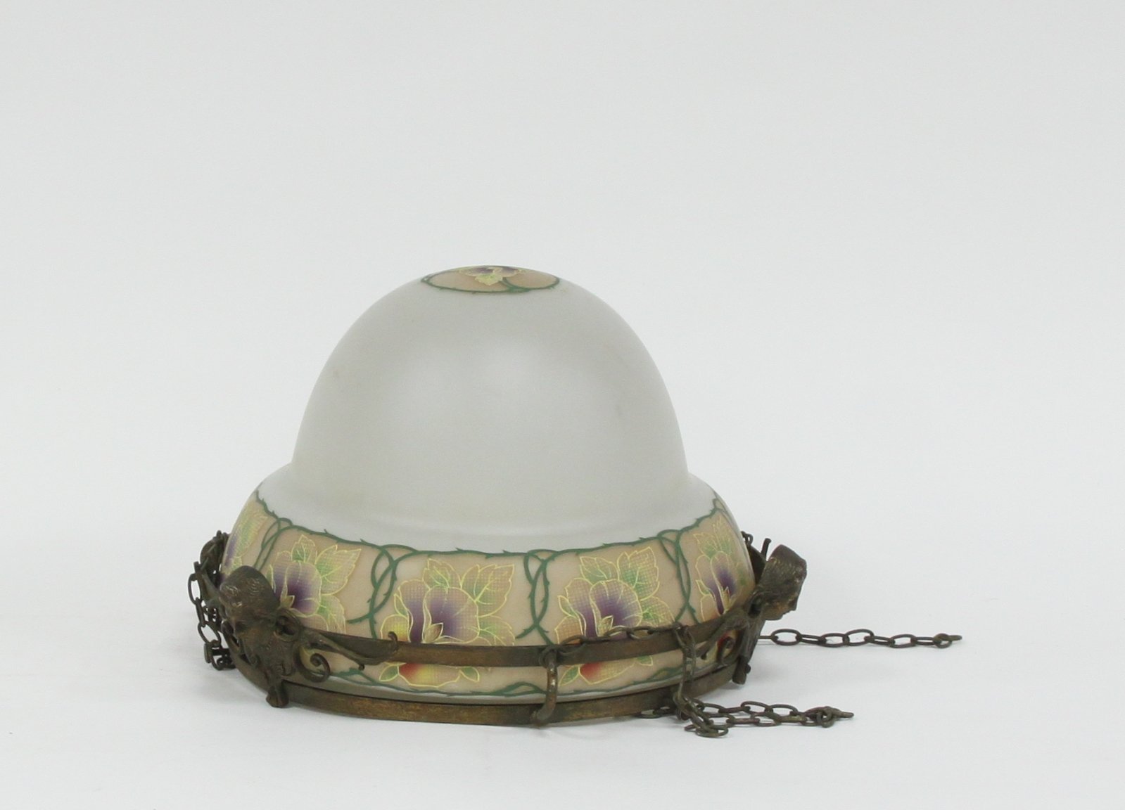 Appraisal: An early th Century glass pendant light shade moulded sunburst