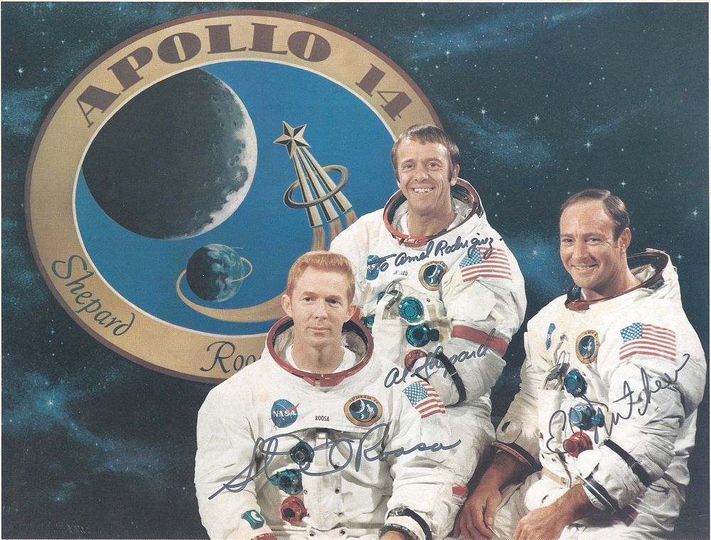 Appraisal: A GROUP OF THREE NASA PRINTS APOLLO CREW SIGNED CIRCA