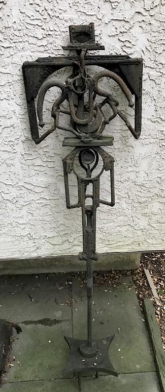 Appraisal: Bernard Brenner Iron Sculpture Bernard Brenner Philadelphia b iron sculpture