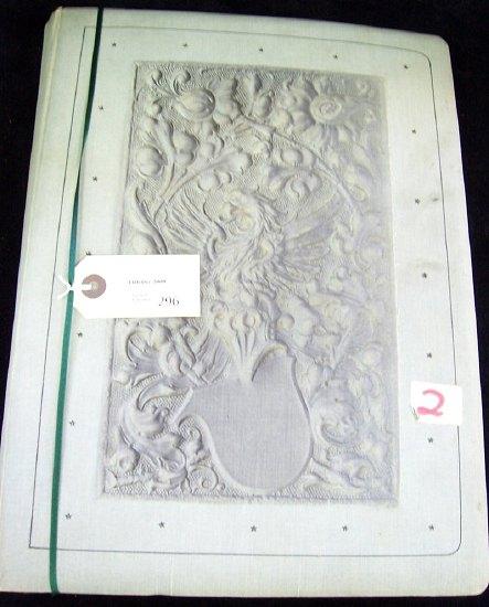 Appraisal: A postcard album the cover embossed an eagle topographical subjects