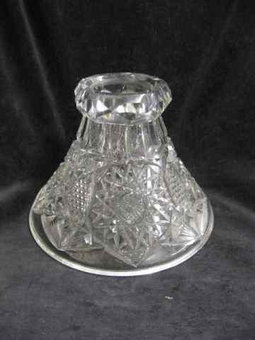 Appraisal: Cut Glass Punchbowl Base brilliant period '' tall '' base