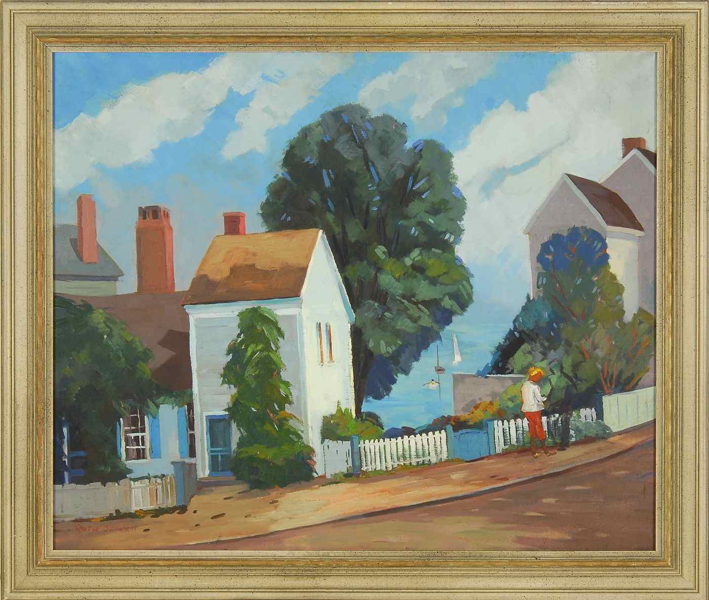 Appraisal: RUTH JEWELLAmerican - New England coastal landscape Signed lower left