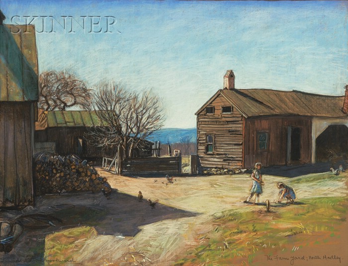 Appraisal: Robert Strong Woodward American - The Farm Yard North Hadley