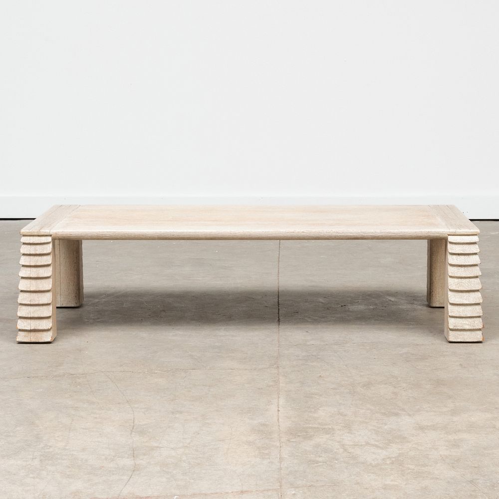 Appraisal: Cerused Oak Coffee Table After Jean-Michel Frank x x in