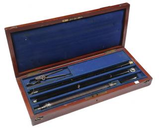 Appraisal: Presentation Cased Air Gun- Ca - A mahogany presentation case