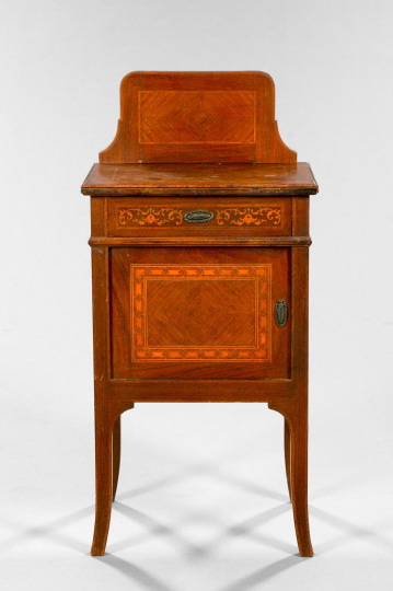 Appraisal: French Inlaid Mahogany and Mixed Woods Night Stand of Louis