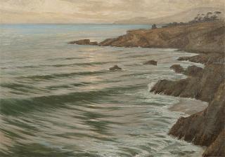 Appraisal: Frank W Cuprien N A ''Parting Day Arch Beach Cal''