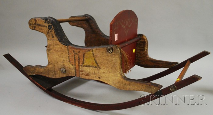 Appraisal: Polychrome Painted Wooden Horse Shoofly