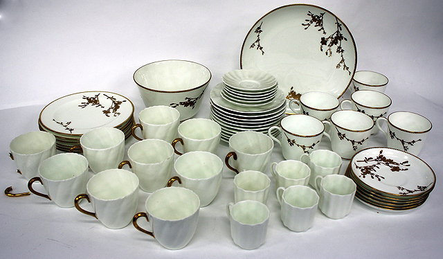 Appraisal: A LATE TH CENTURY PORCELAIN PART TEA SERVICE decorated with