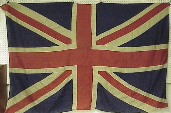 Appraisal: th th C handmade possibly British flag some loss h