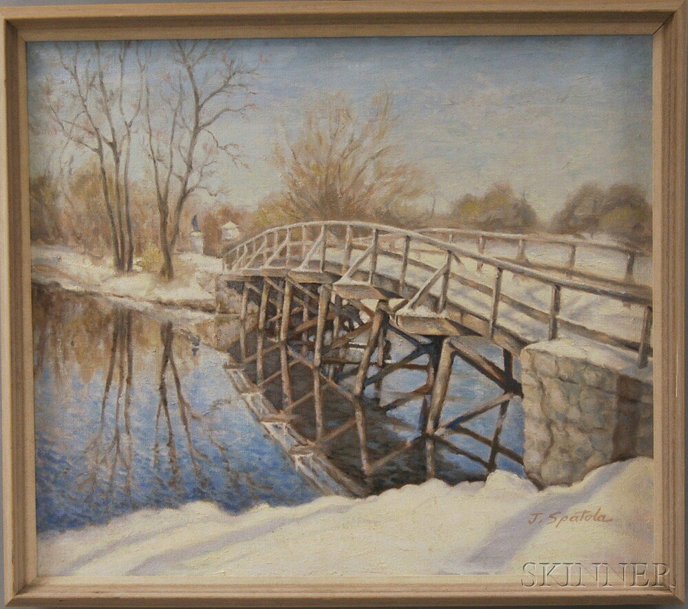 Appraisal: J Spatola American th Century Old North Bridge Concord Massachusetts