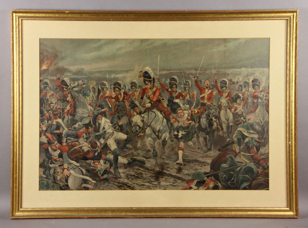 Appraisal: - Woodville Battle Scene Lithograph Richard Caton Woodville English -