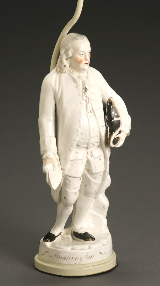 Appraisal: Staffordshire Figure of Benjamin Franklin Late th Century The standing