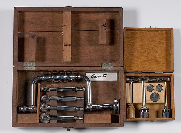 Appraisal: TREPHINE KIT AND BONE DRILL KIT first quarter th century