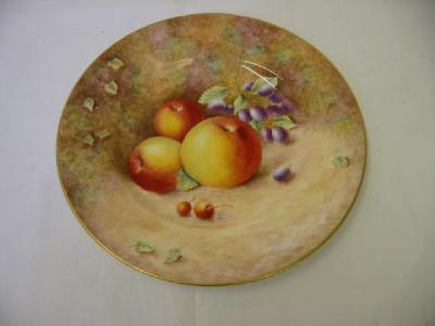 Appraisal: A ROYAL WORCESTER PORCELAIN PLATE painted with fruit by Leaman