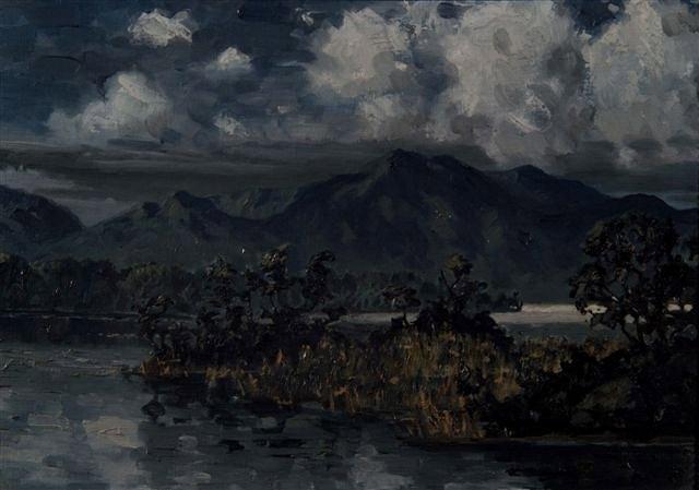 Appraisal: MABEL FLORENCE YOUNG - - 'Moonlight Killarney' signed oils on