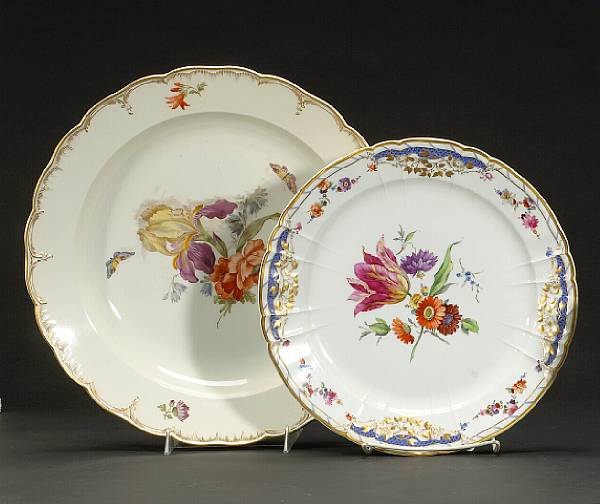 Appraisal: Two Berlin KPM porcelain platters late th early th century