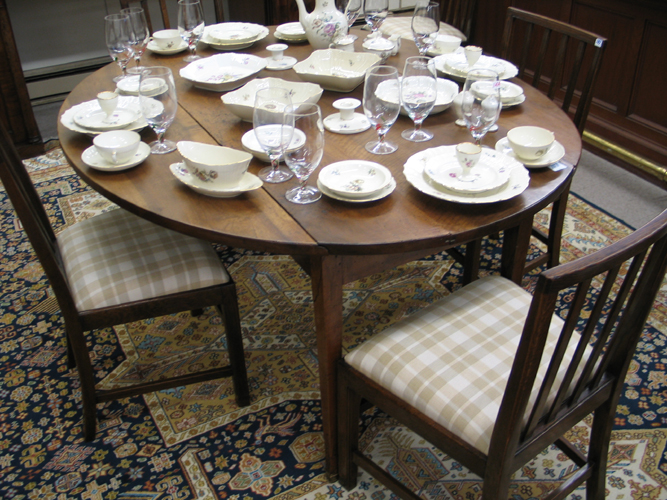 Appraisal: A LONG DROP-LEAF DINING TABLE Continental late th early th