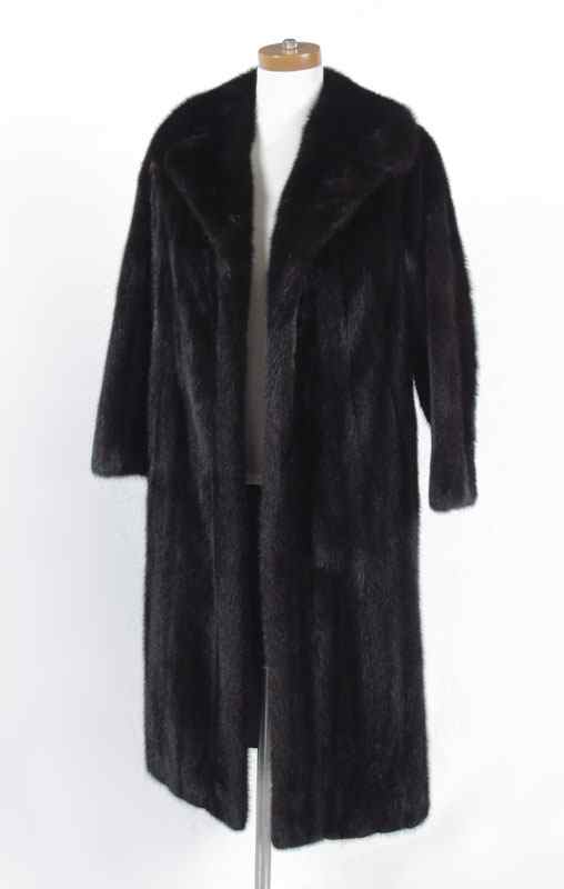 Appraisal: FULL LENGTH MINK COAT Marshall Field Co Very dark brown