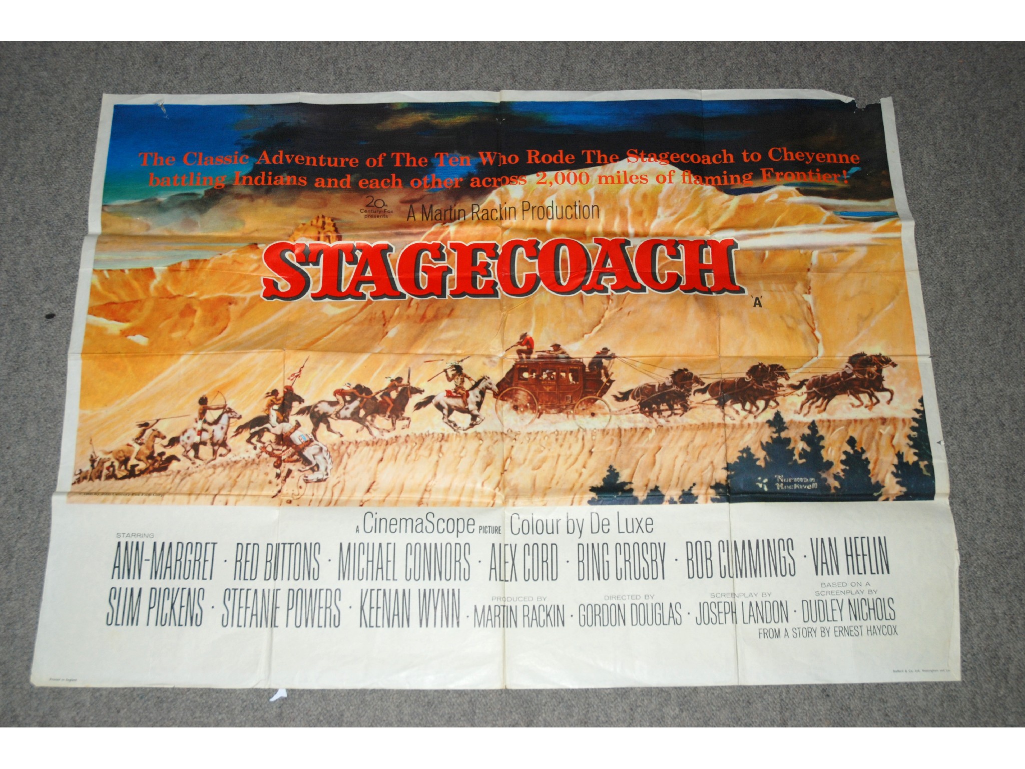 Appraisal: An original Stagecoach movie poster offset lithographs in colours circa